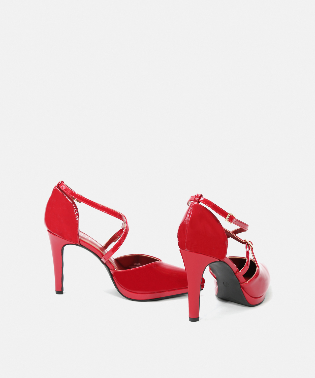 Zapatos tac&oacute;n tiras cruzadas image number null